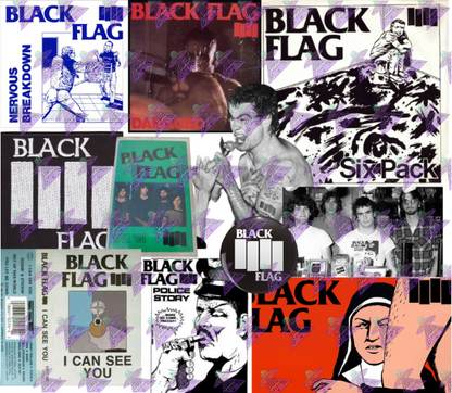Black Flag Music Fabric Design