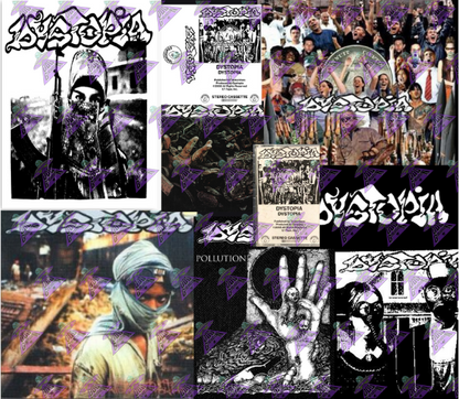 Dystopia Music Fabric Design